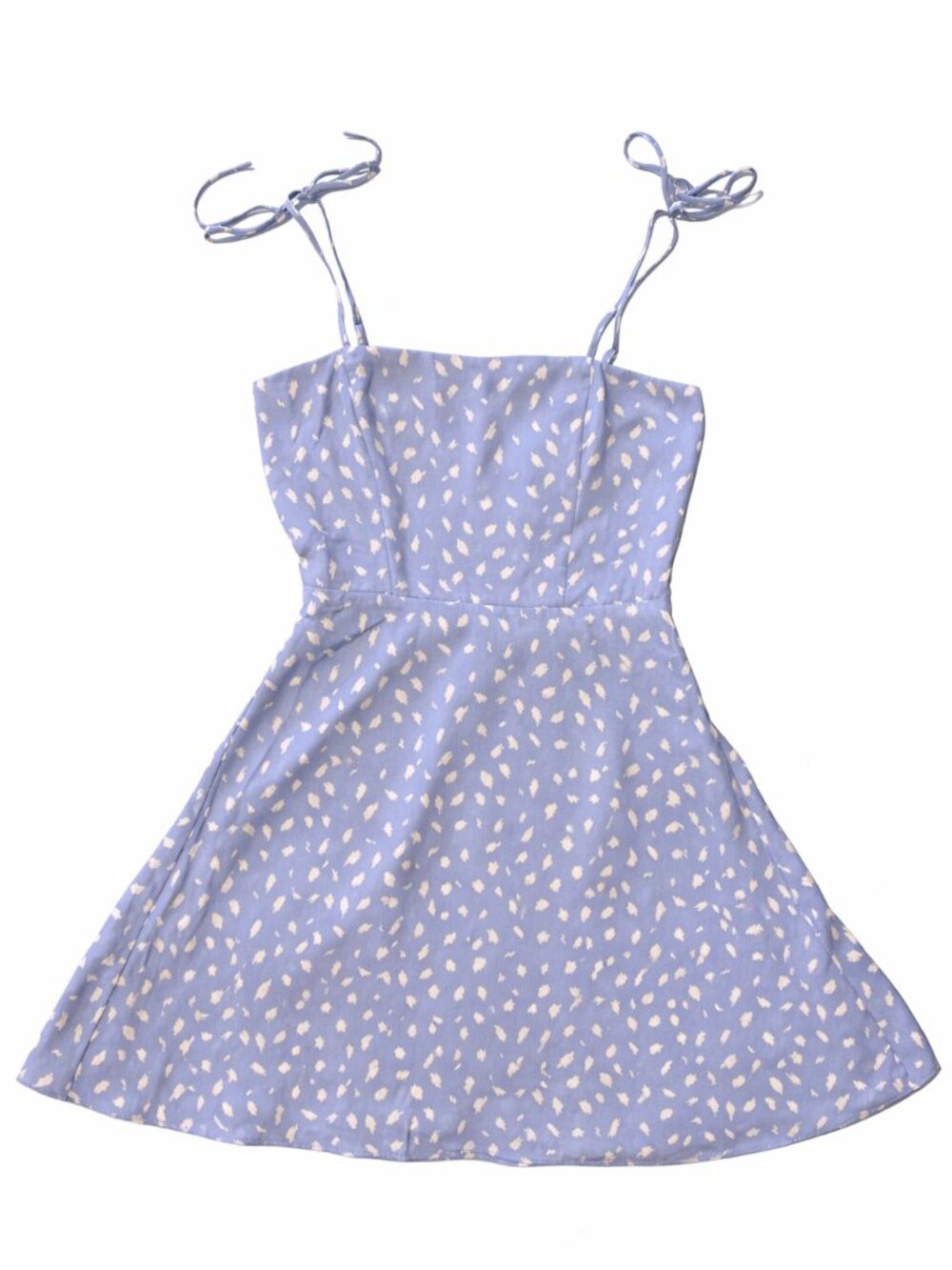 Lola Grace XS Mini Dress Blue Floral Smocked Back Summer NEW